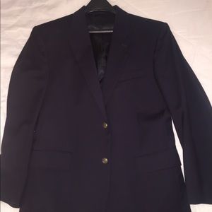 Men’s navy suit blazer jacket nautical buttons